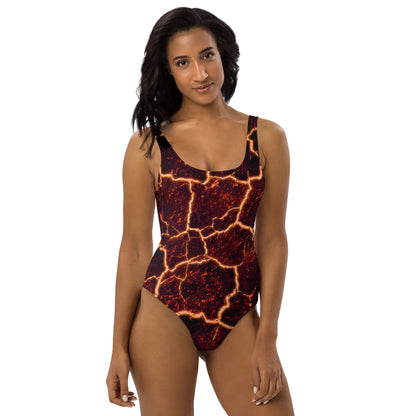 One-Piece Swimsuit - Lava Flow