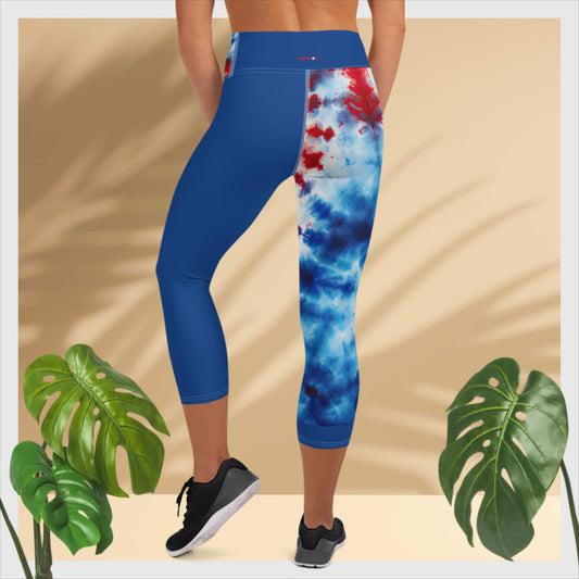 Yoga Capri Leggings -  Blues II