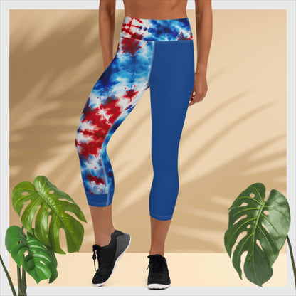 Yoga Capri Leggings -  Blues II