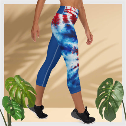 Yoga Capri Leggings -  Blues II