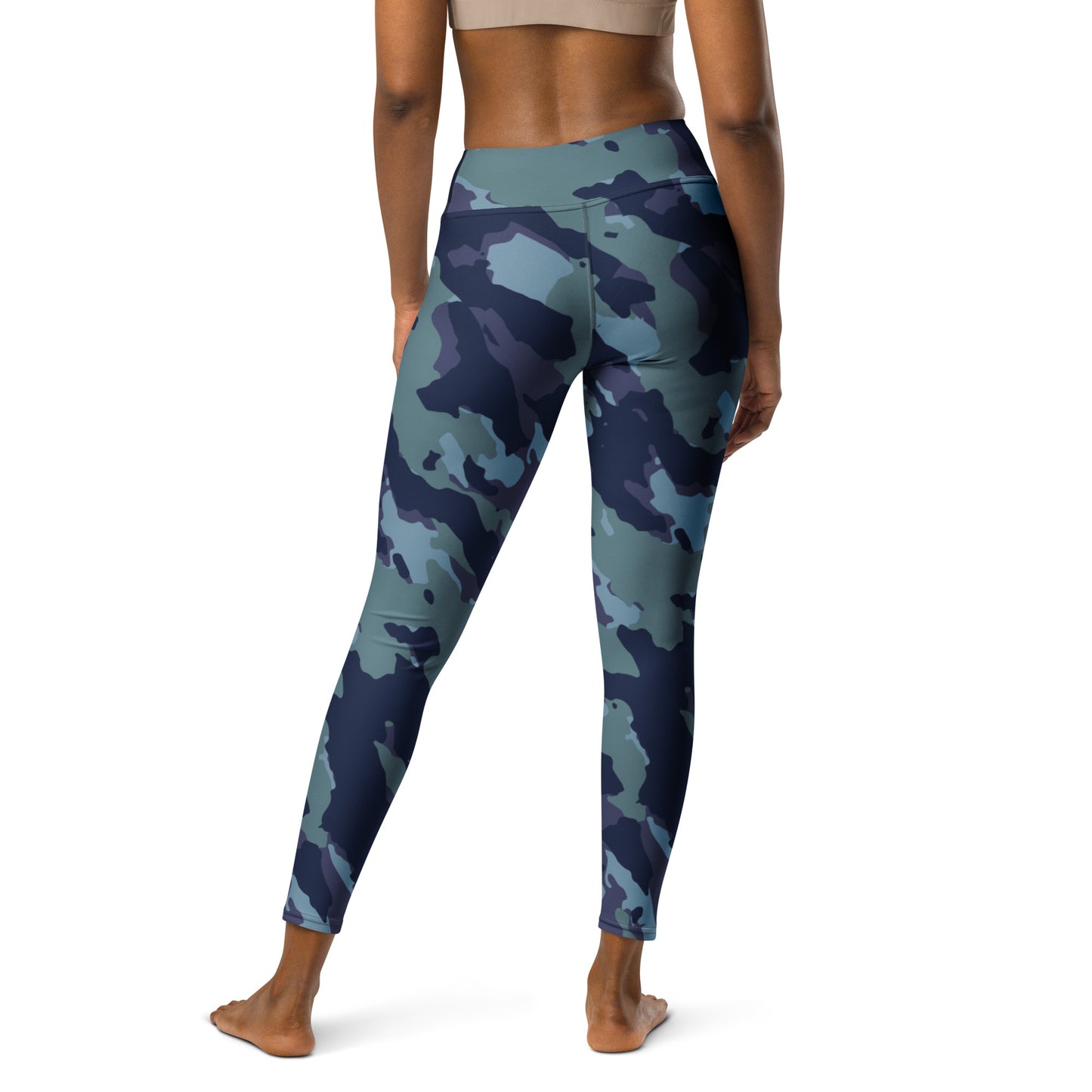 Yoga Leggings - Camo Blues