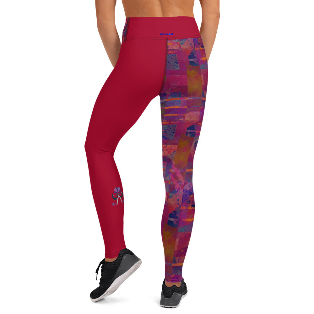 Yoga Leggings - Carmine