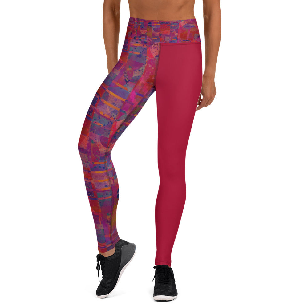 Yoga Leggings - Carmine