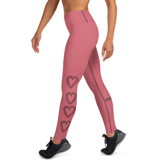 Yoga Leggings - Four Hearts