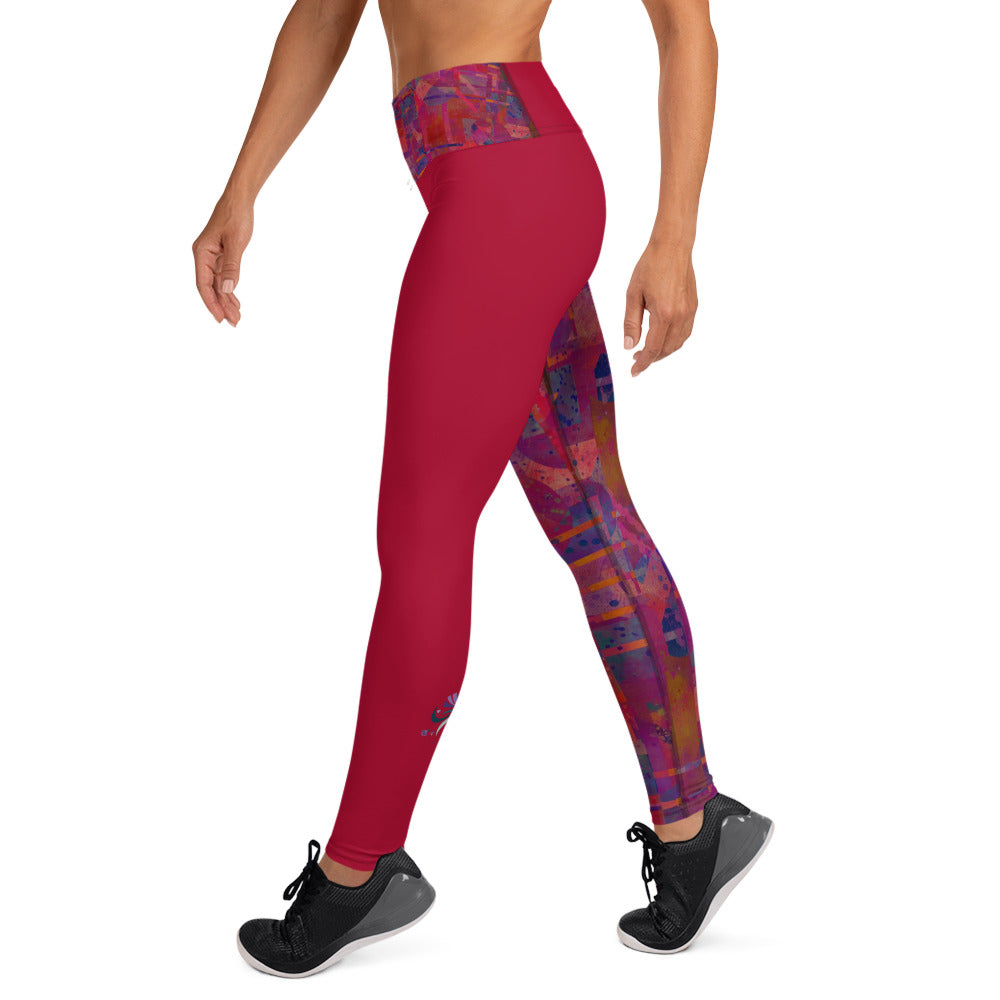 Yoga Leggings - Carmine