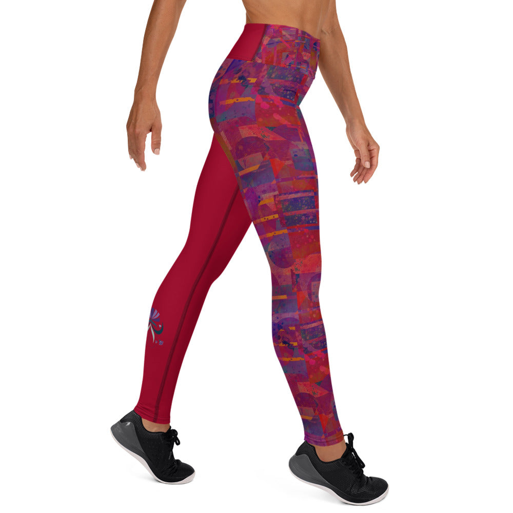 Yoga Leggings - Carmine