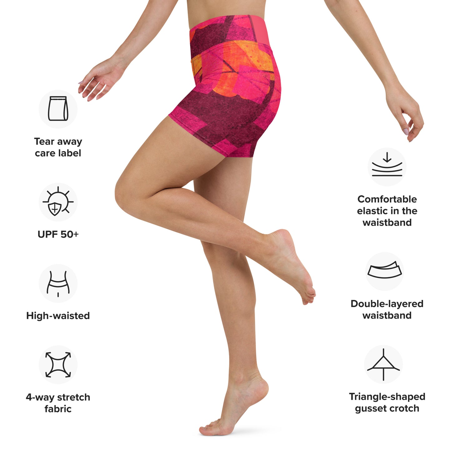 Yoga Shorts -  Red Canyon