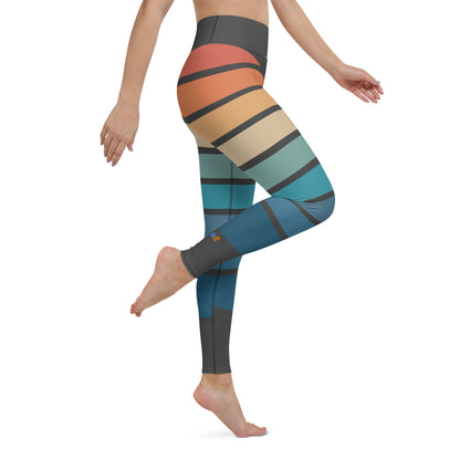 Yoga Leggings - Bands of Color