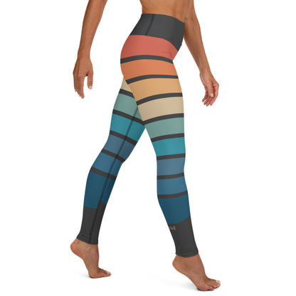 Yoga Leggings - Bands of Color