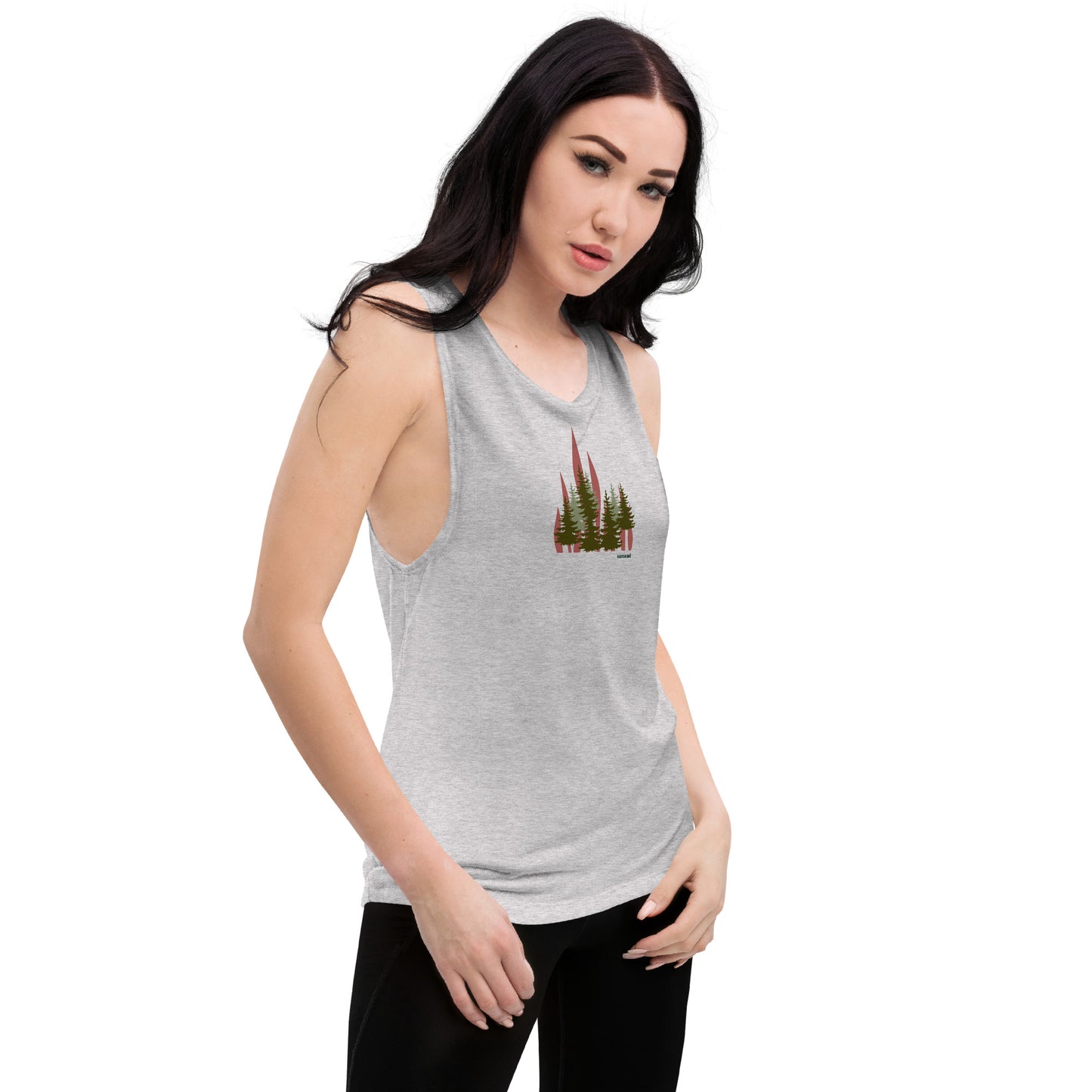 Ladies’ Muscle Tank - Flaming Forest