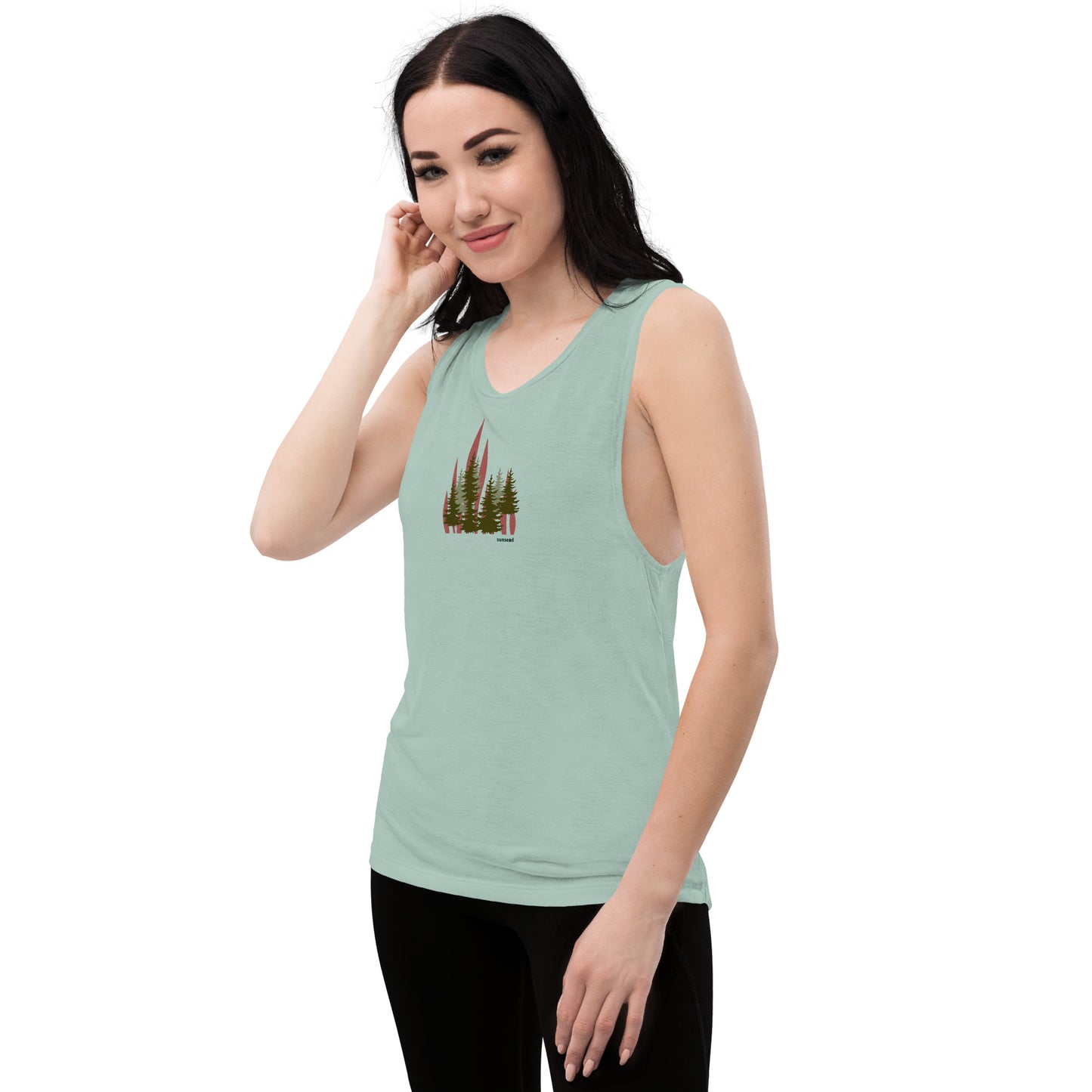 Ladies’ Muscle Tank - Flaming Forest