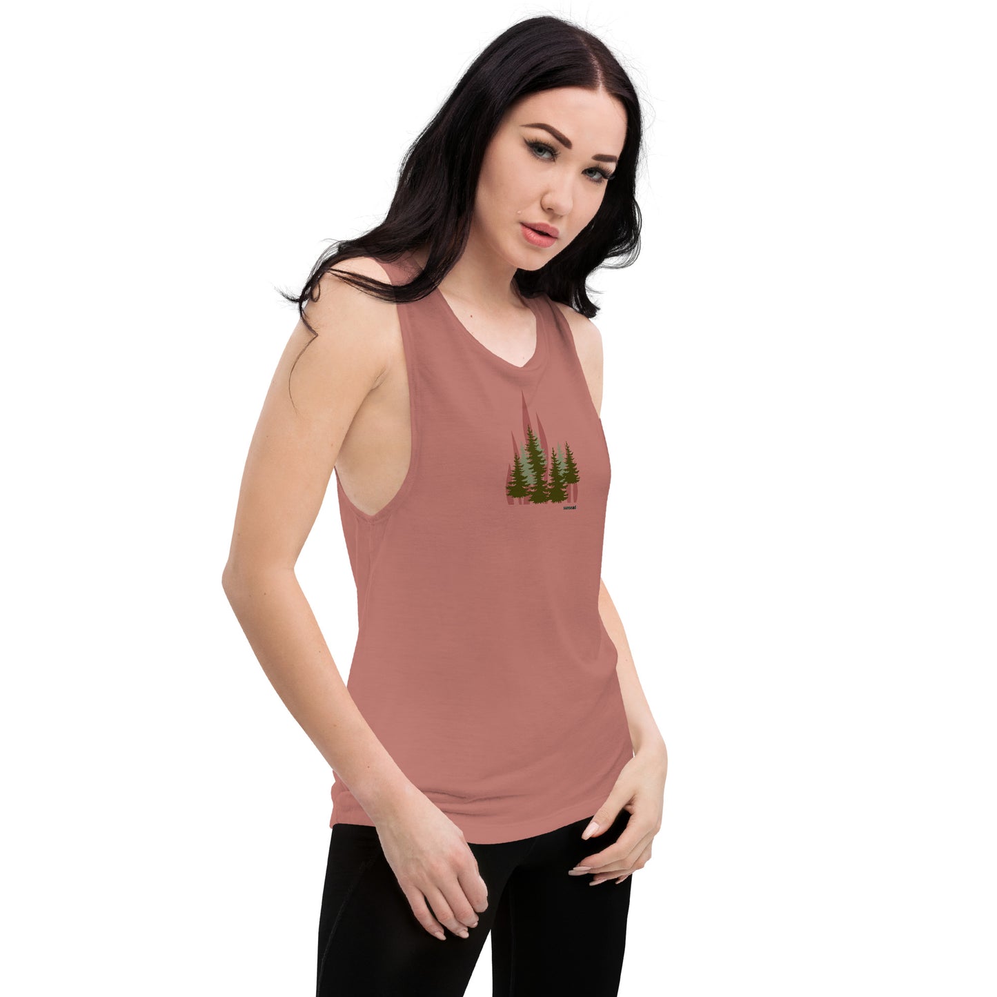 Ladies’ Muscle Tank - Flaming Forest